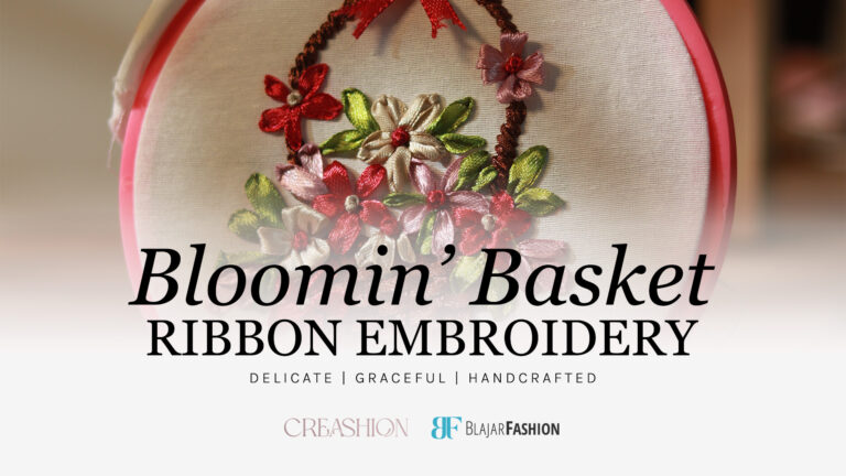 Ribbon Embroidery – Blooming Basket
