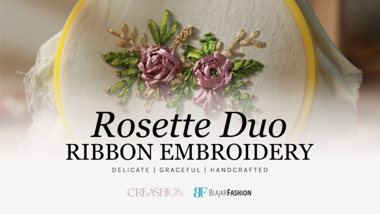 Ribbon Embroidery – Rosette Duo